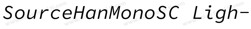 SourceHanMonoSC Ligh字体转换